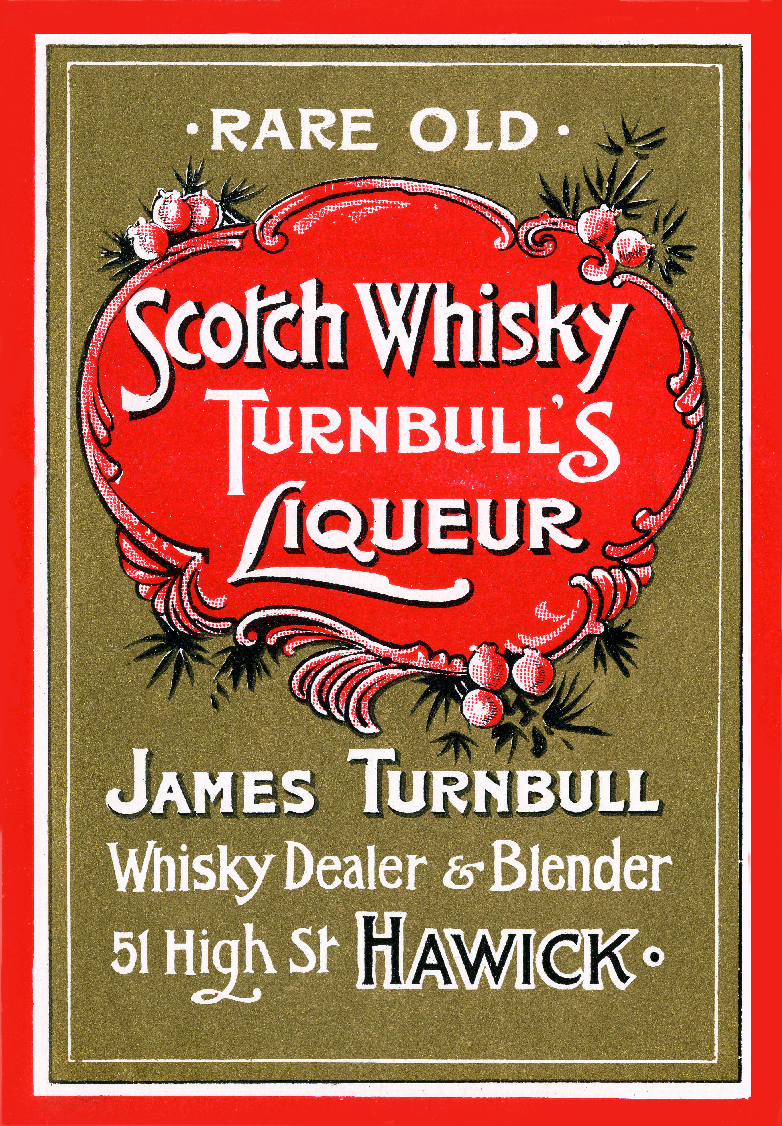Scotch Whisky Turnbull’s Liqueur Label